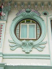 An unique oval-shpaed windows found in shophouses along Syed Alwi Road in Little India