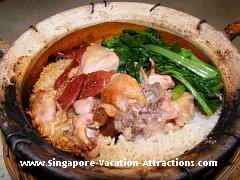 asian food claypot rice