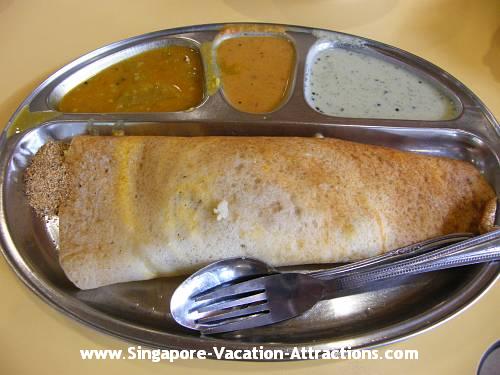 Thosai is one of the popular hawker food in Singapore