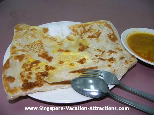 Roti Prata is one of the popular hawker food in Singapore