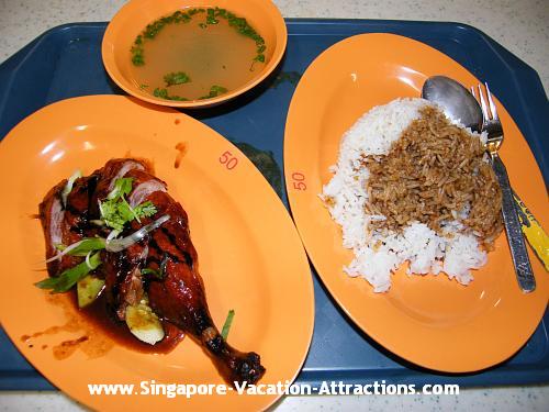 Best Asian food: Roasted Duck Rice at Singapore Chinatown Complex