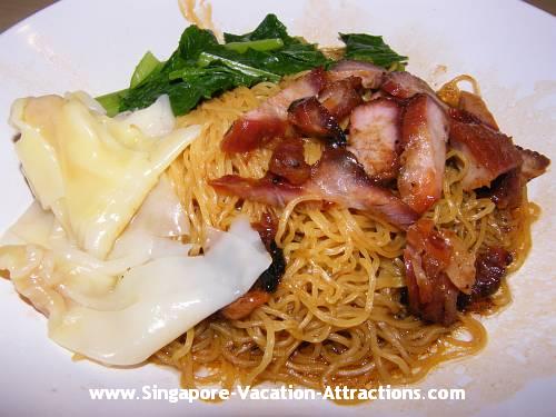 Wanton Mee is one of the popular hawker food in Singapore
